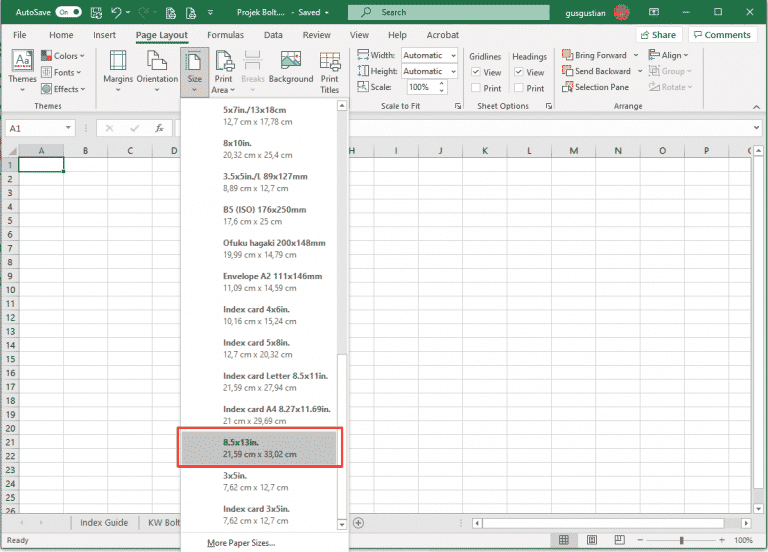 Cara Mengatur Ukuran Kertas A4 Di Excel UnBrick ID