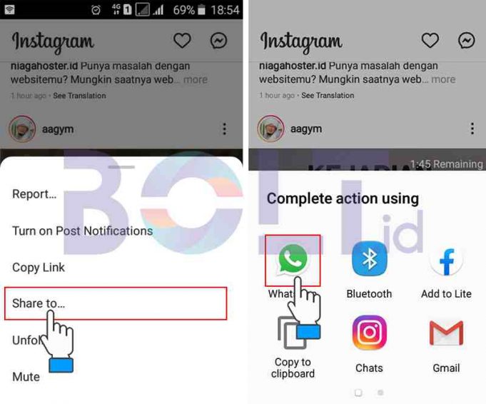 Ini Dia Cara Mudah Membagikan Video Dari Instagram ke Whatsapp